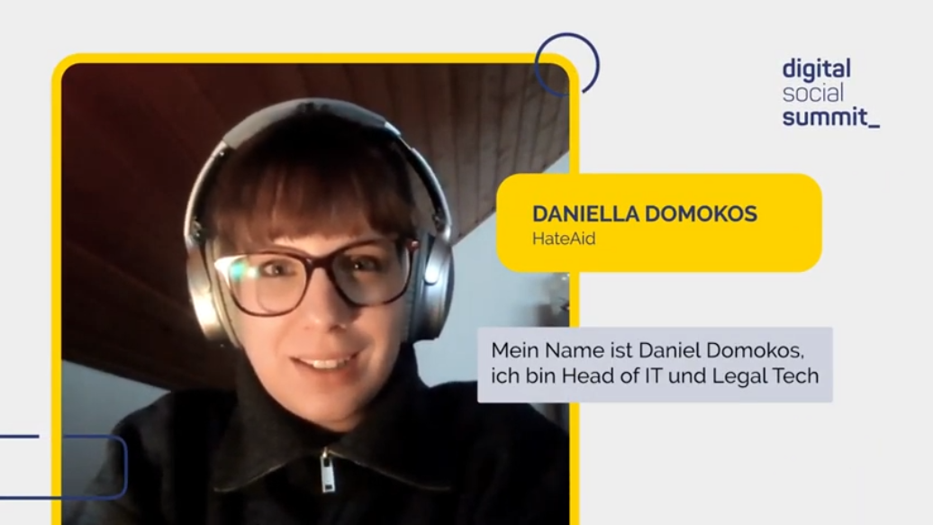 short bite mit Daniella Domokos von HateAid